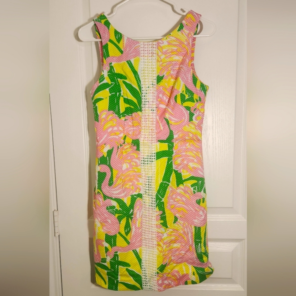 Lilly Pulitzer "Pink Flamingo" shift dress - Picture 2 of 4